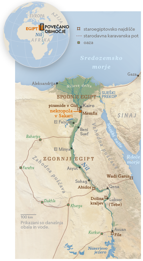 Egipt - zemljevid